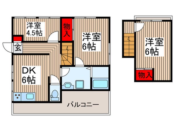 秋津戸建貸家の物件間取画像